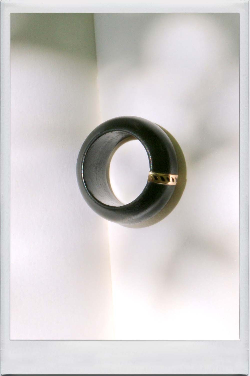 Large ebony Ring by Dezso