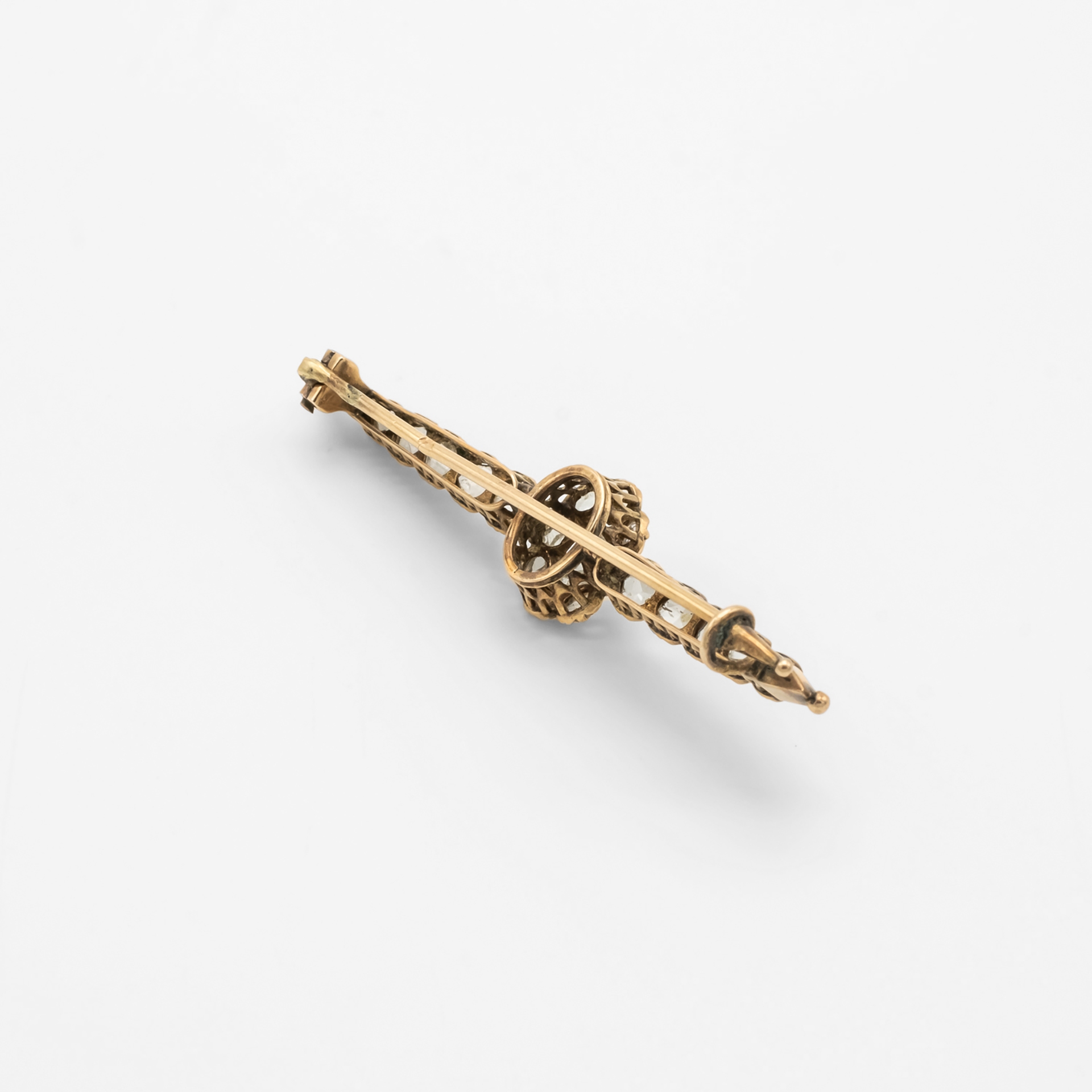 Broche barrette fleur XIXème