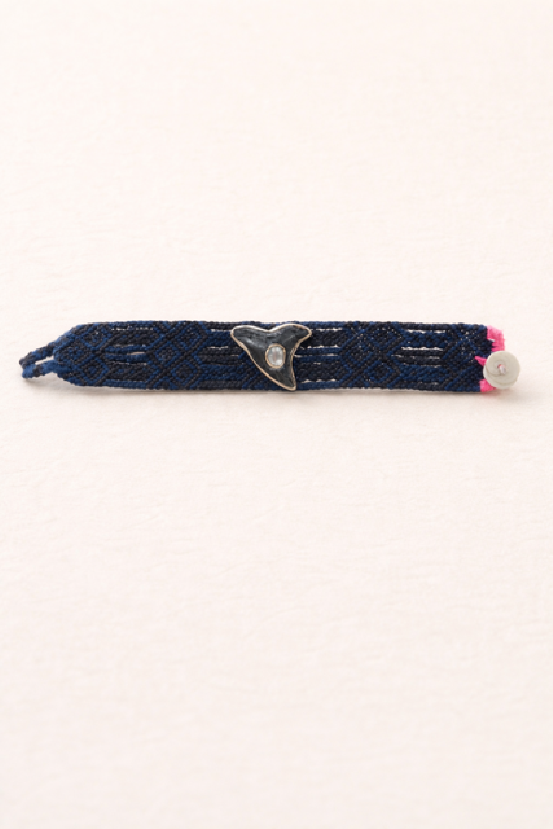 Bracelet dent de requin et polki