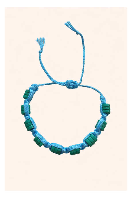 Macramé et turquoises
