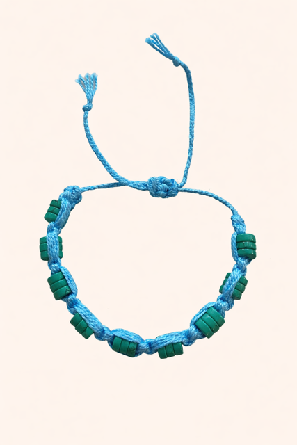 Macramé et turquoises