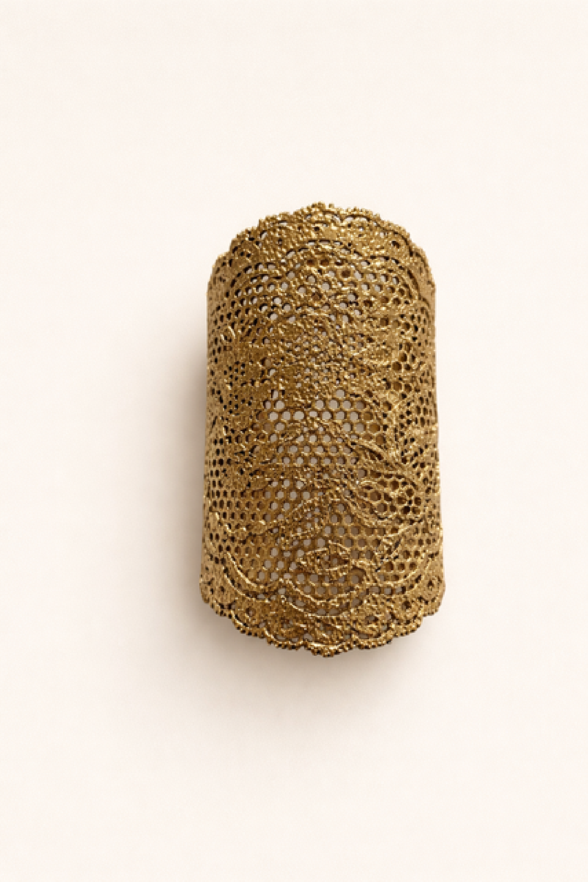 Manchette dentelle or