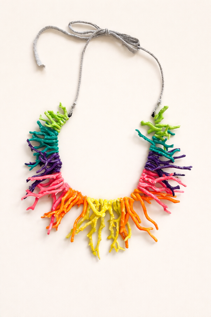 Collier Corail multicouleurs