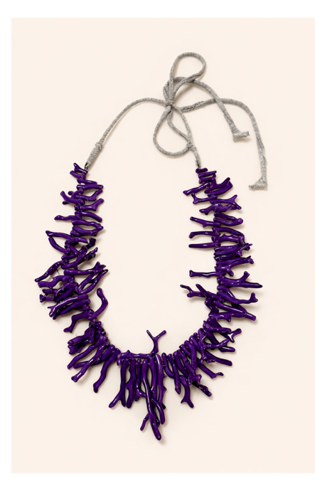 Collier maxi corail violet