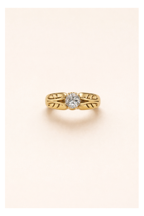 Bague chevalière or et diamant