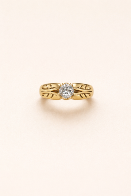 Bague chevalière or et diamant