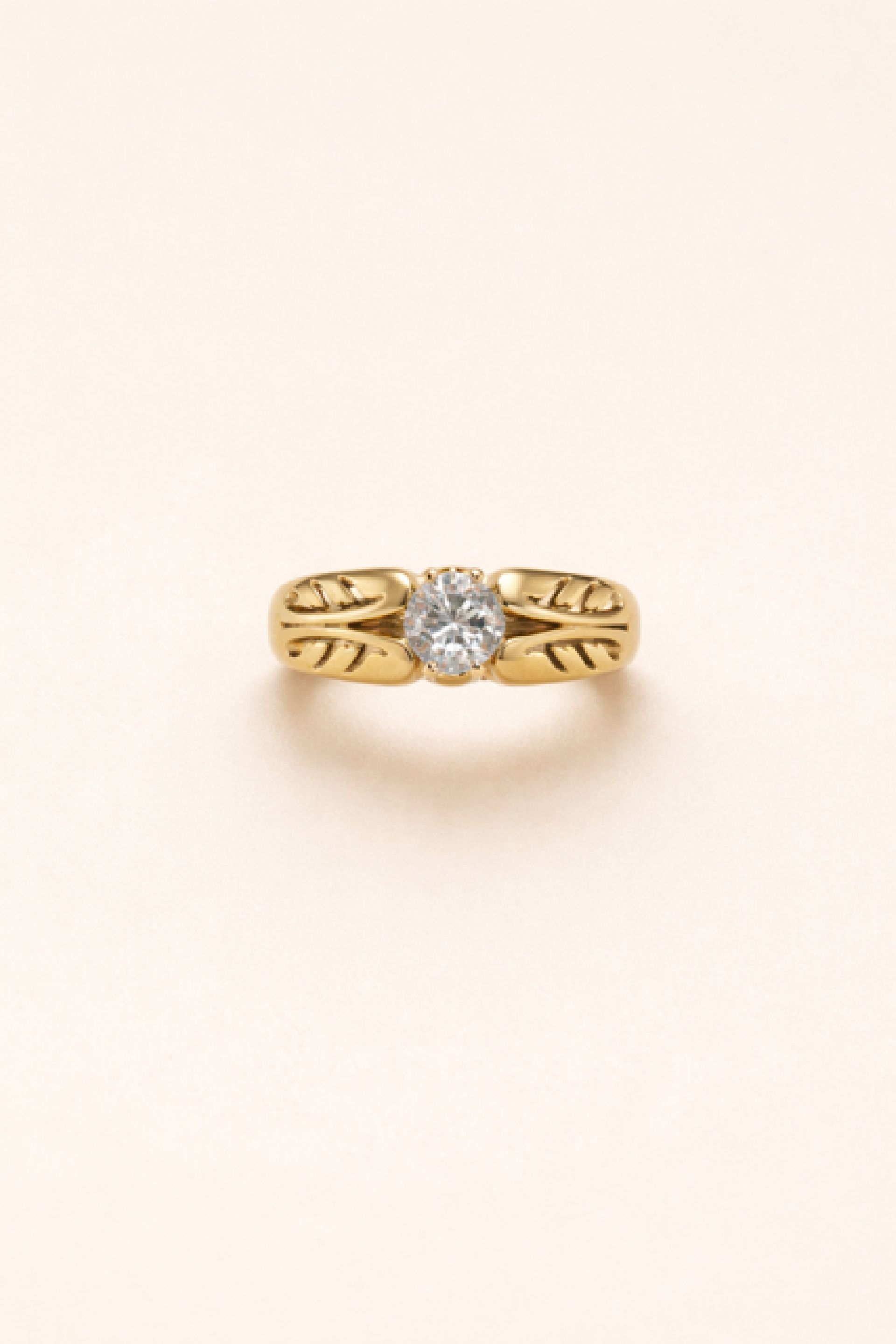 Bague chevalière or et diamant