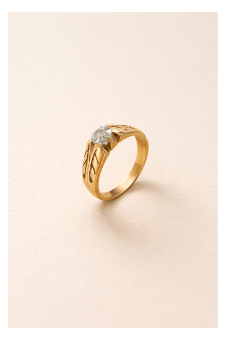 Bague chevalière or et diamant