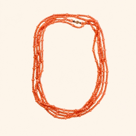 Sautoir perles corail