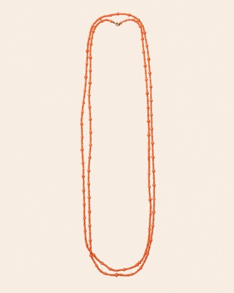 Sautoir perles corail