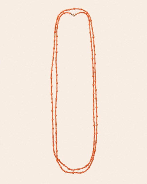 Sautoir perles corail