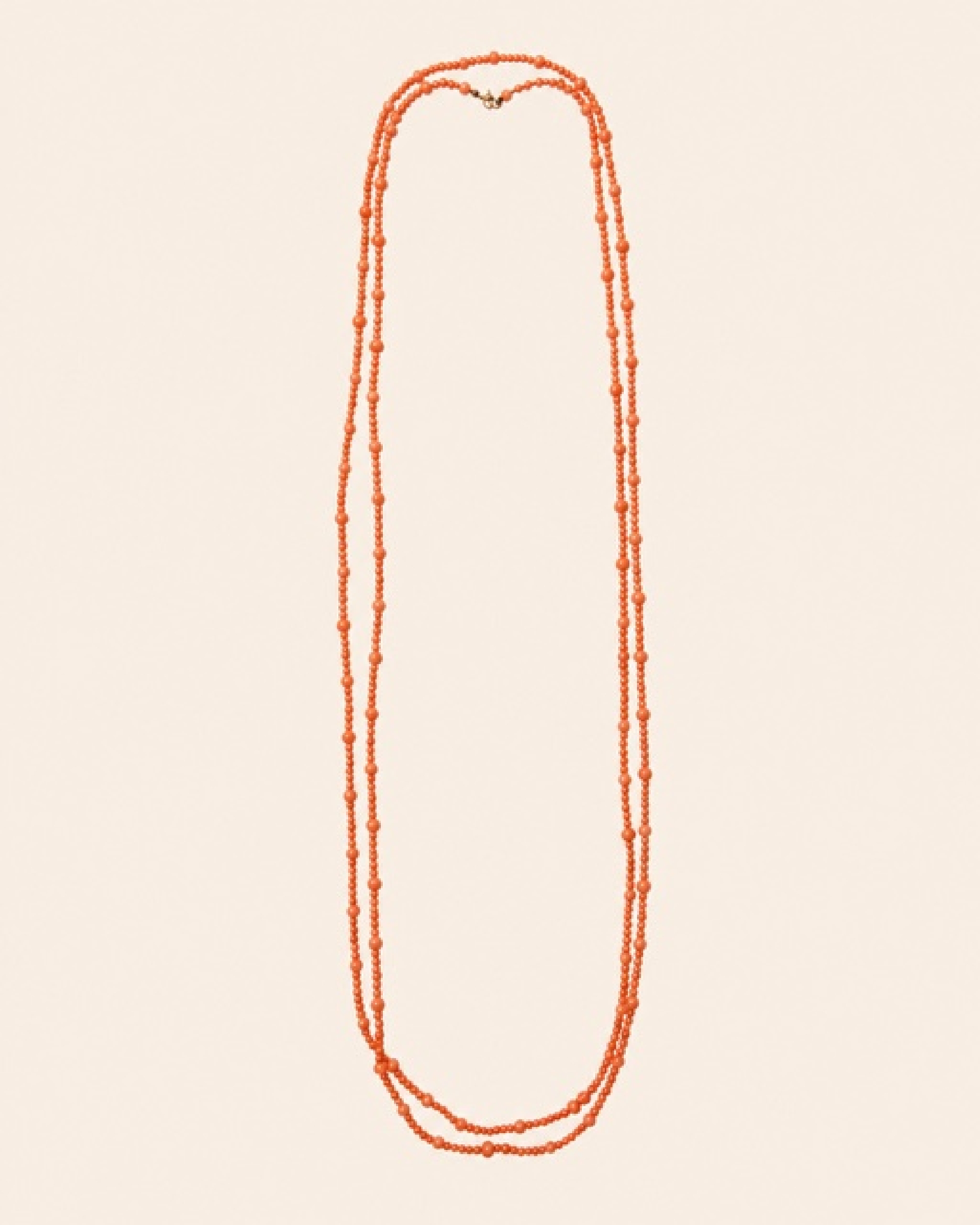 Sautoir perles corail