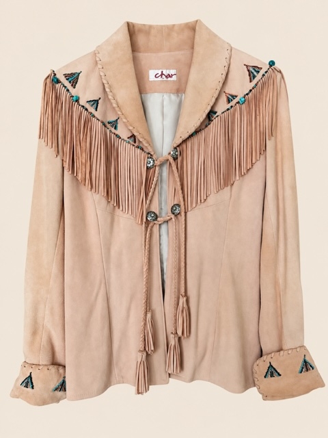 Turquoise and suede collector's jacket