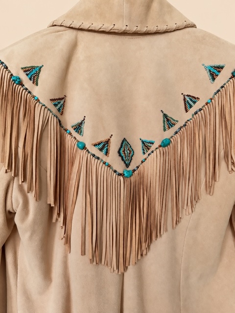 Turquoise and suede collector's jacket