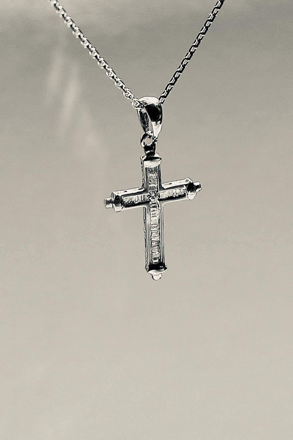 Diamond cross necklace