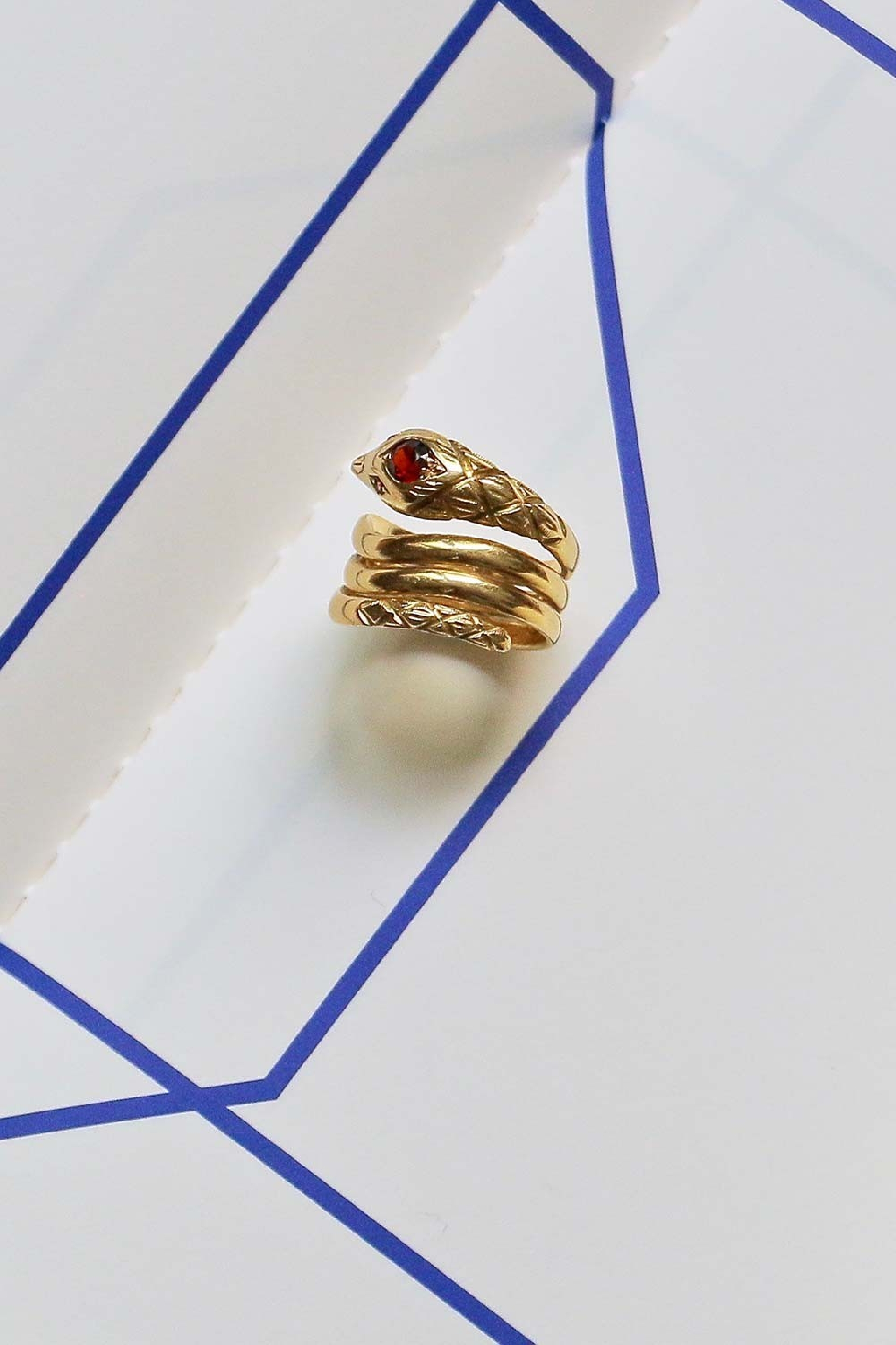 Gold snake ring