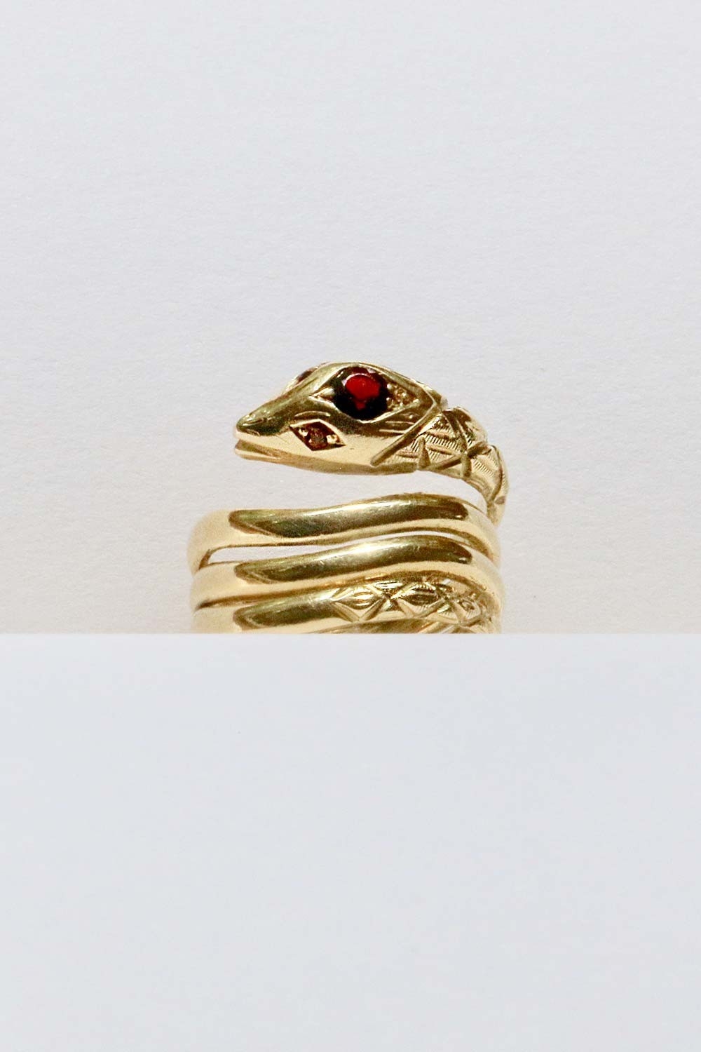 Bague serpent or