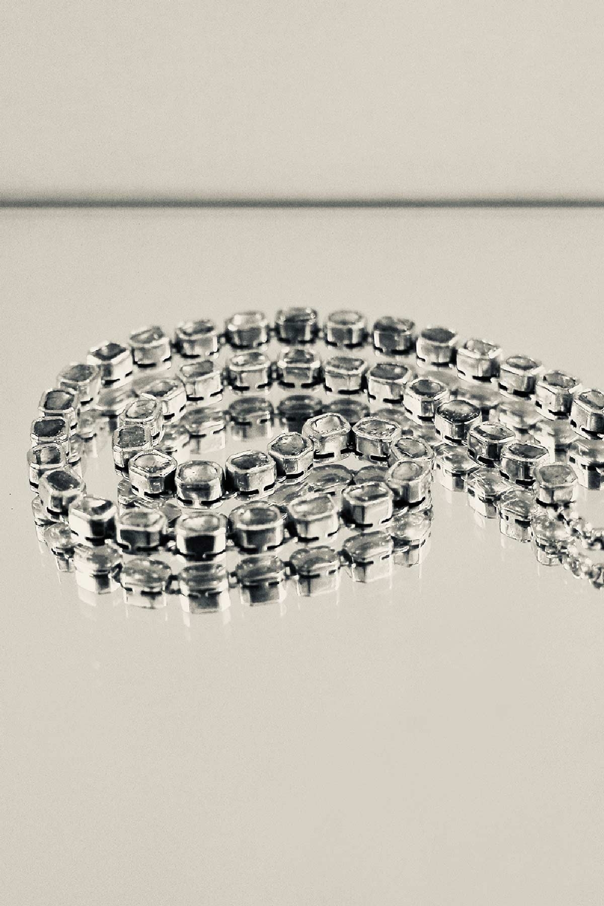 Collier diamants polkis