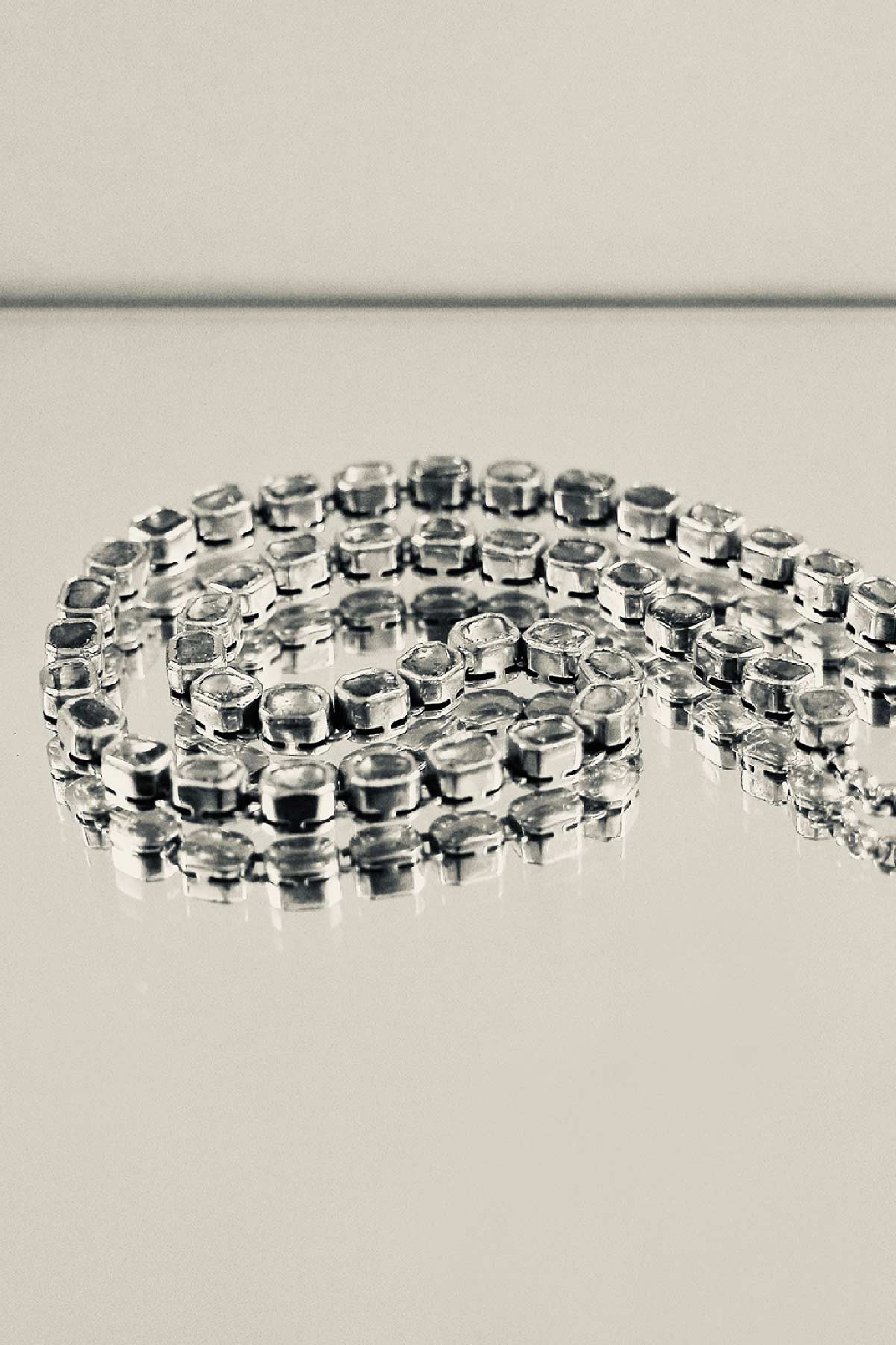 Collier diamants polkis