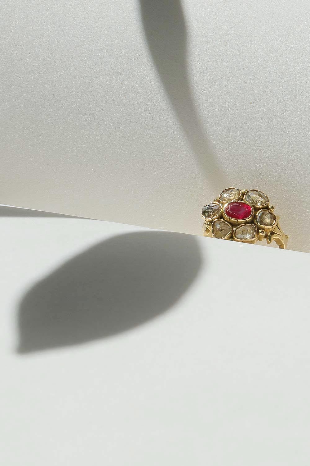 Diamond and ruby ring